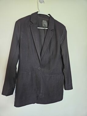 Dynamite Black Single Button Classic Blazer Fitted Jacket Coat Size S / P